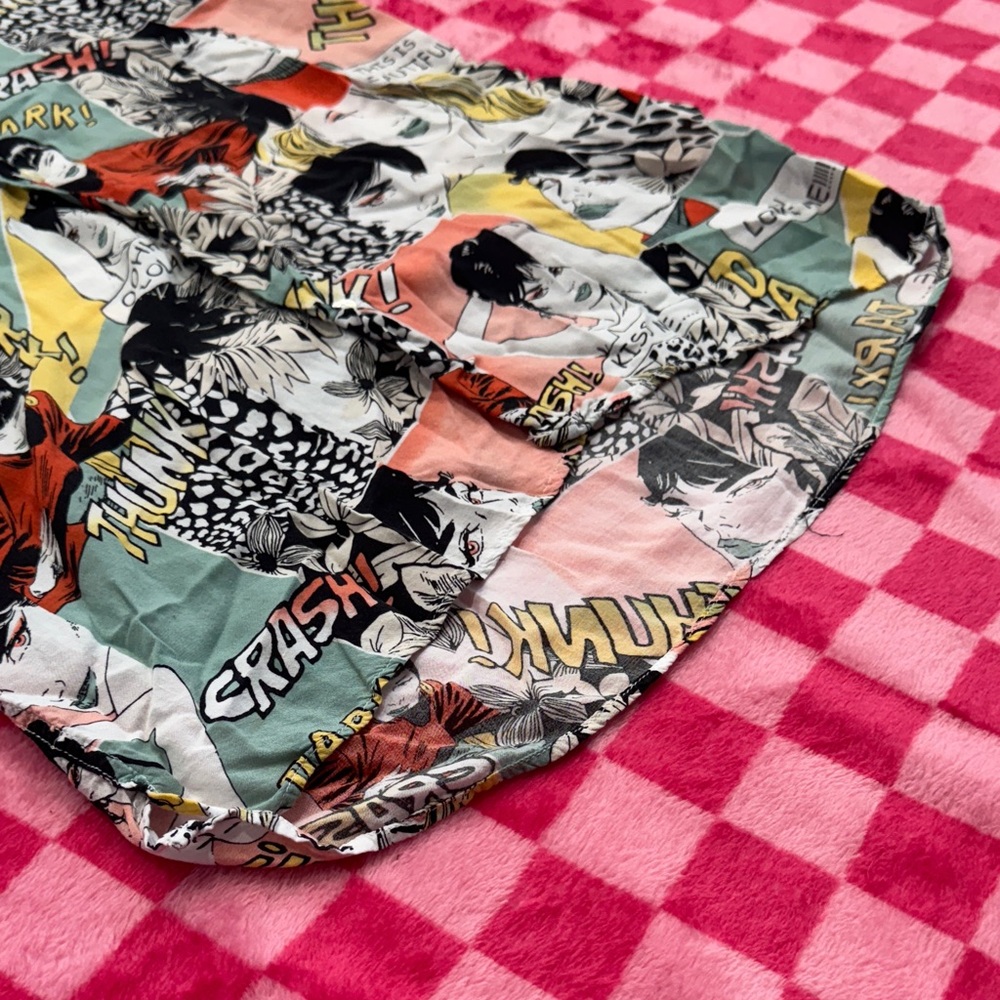 Zara Man Multicolor Graphic Button-Down Shirt - Picture 4 of 6